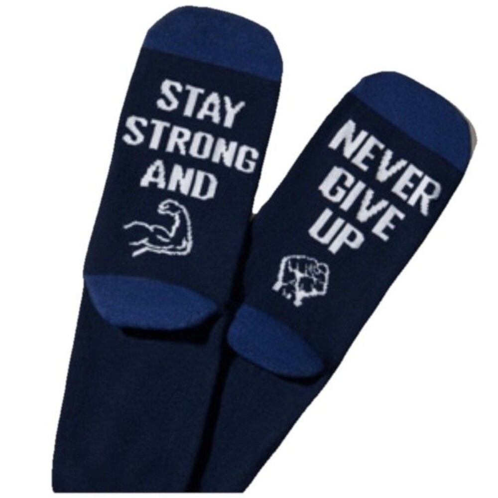 Stay Strong And Never Give Up Socks Men's After Surgery Cancer Recovery Gift